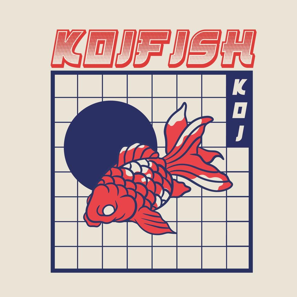 Fisch-Koi-Logo und Symbolvektorbild vektor