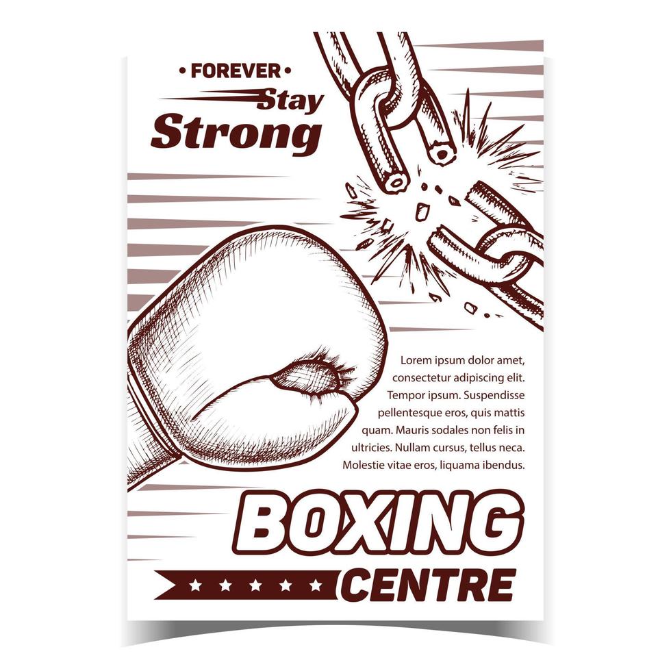 boxning sport Centrum reklam baner vektor