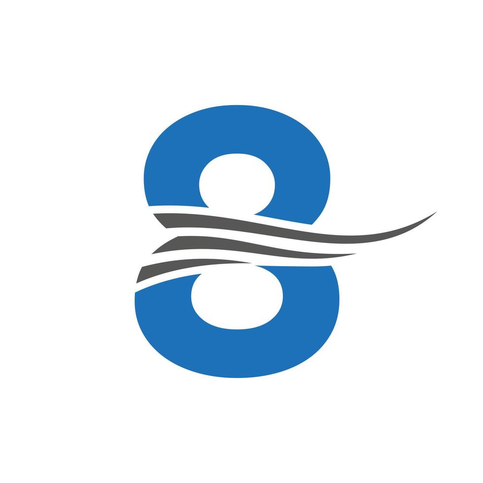 Anfangsbuchstabe 8 Logo Design Vektor Vorlage