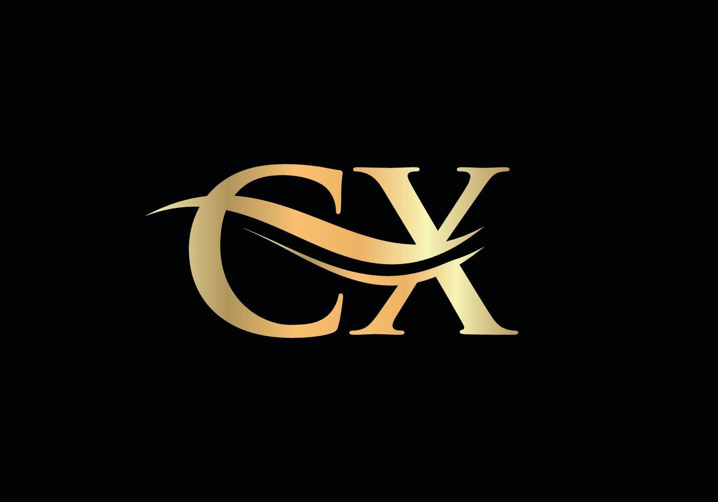 monogrammbuchstabe cx logo design vektor. cx-Buchstaben-Logo-Design mit modernem Trend vektor