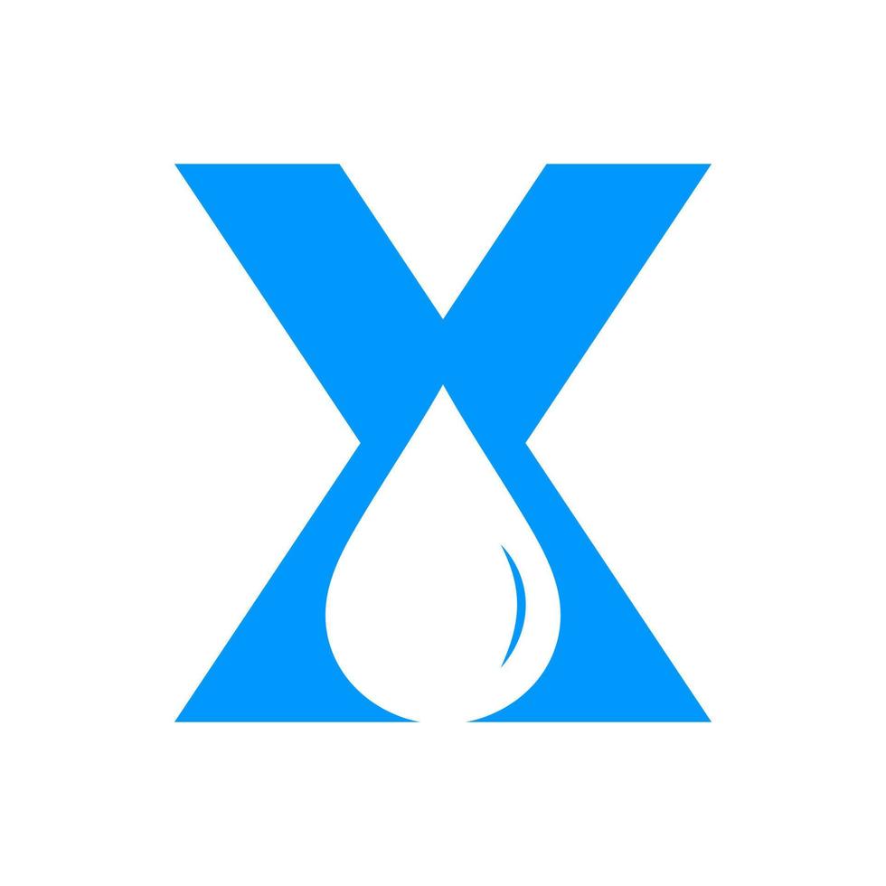 brev x vatten logotyp element vektor mall. vatten släppa logotyp symbol