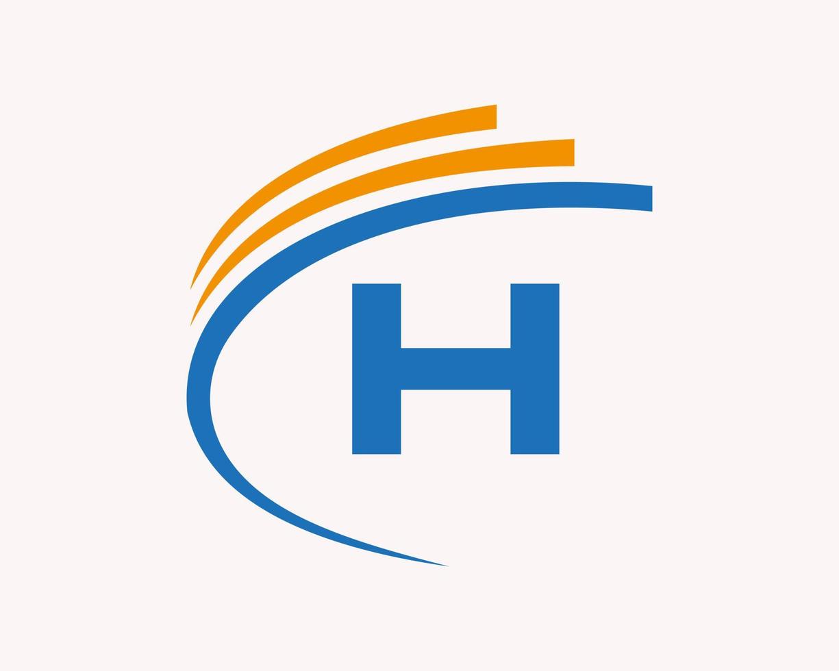 buchstabe h logo design für business, bau, technologie und immobiliensymbol vektor