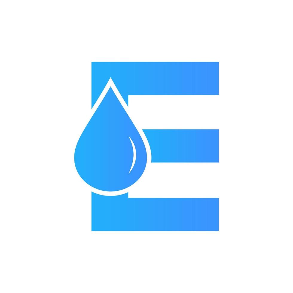 buchstabe e wasser logo element vektorvorlage. Wassertropfen-Logo-Symbol vektor