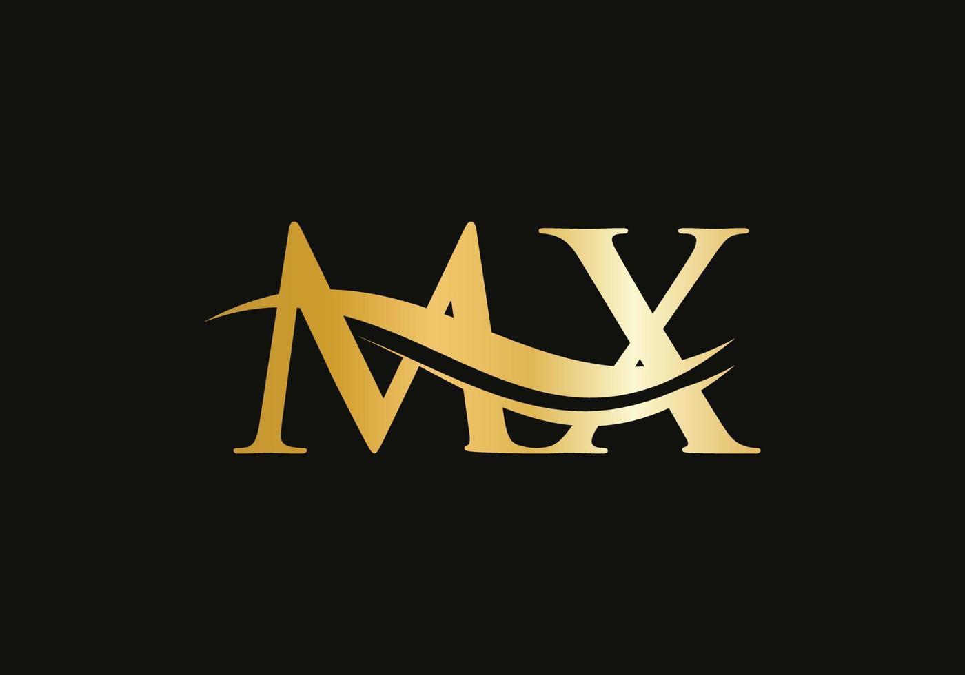 mx verknüpftes Logo für Geschäfts- und Firmenidentität. kreativer Buchstabe mx-Logo-Vektor vektor