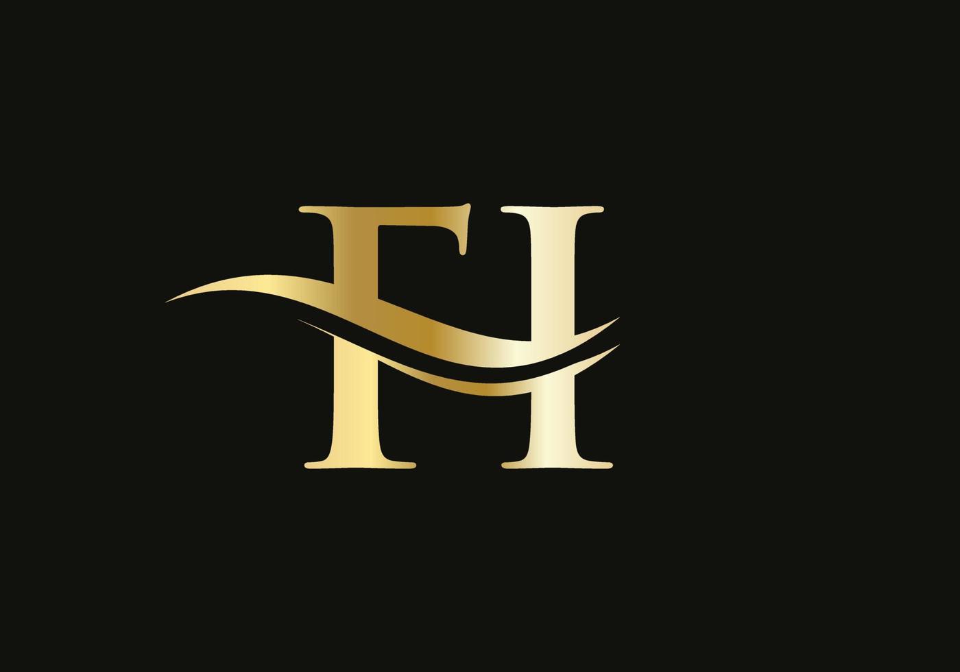 Fi-Logo-Design für Geschäfts- und Firmenidentität. kreativer fi-brief mit luxuskonzept vektor