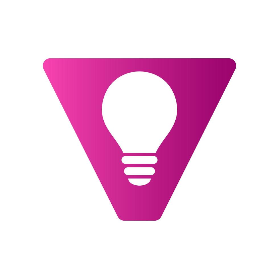 buchstabe v elektrisches logo kombinieren mit vektorvorlage für glühbirnensymbole. Glühbirne Logo Zeichen Symbol vektor