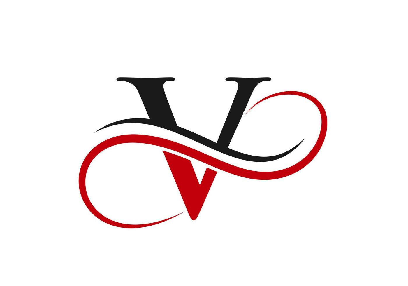 Anfangsbuchstabe v Logo-Design-Vorlage vektor