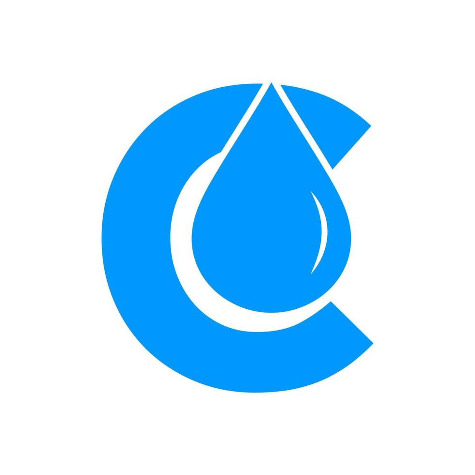 buchstabe c wasser logo element vektorvorlage. Wassertropfen-Logo-Symbol vektor