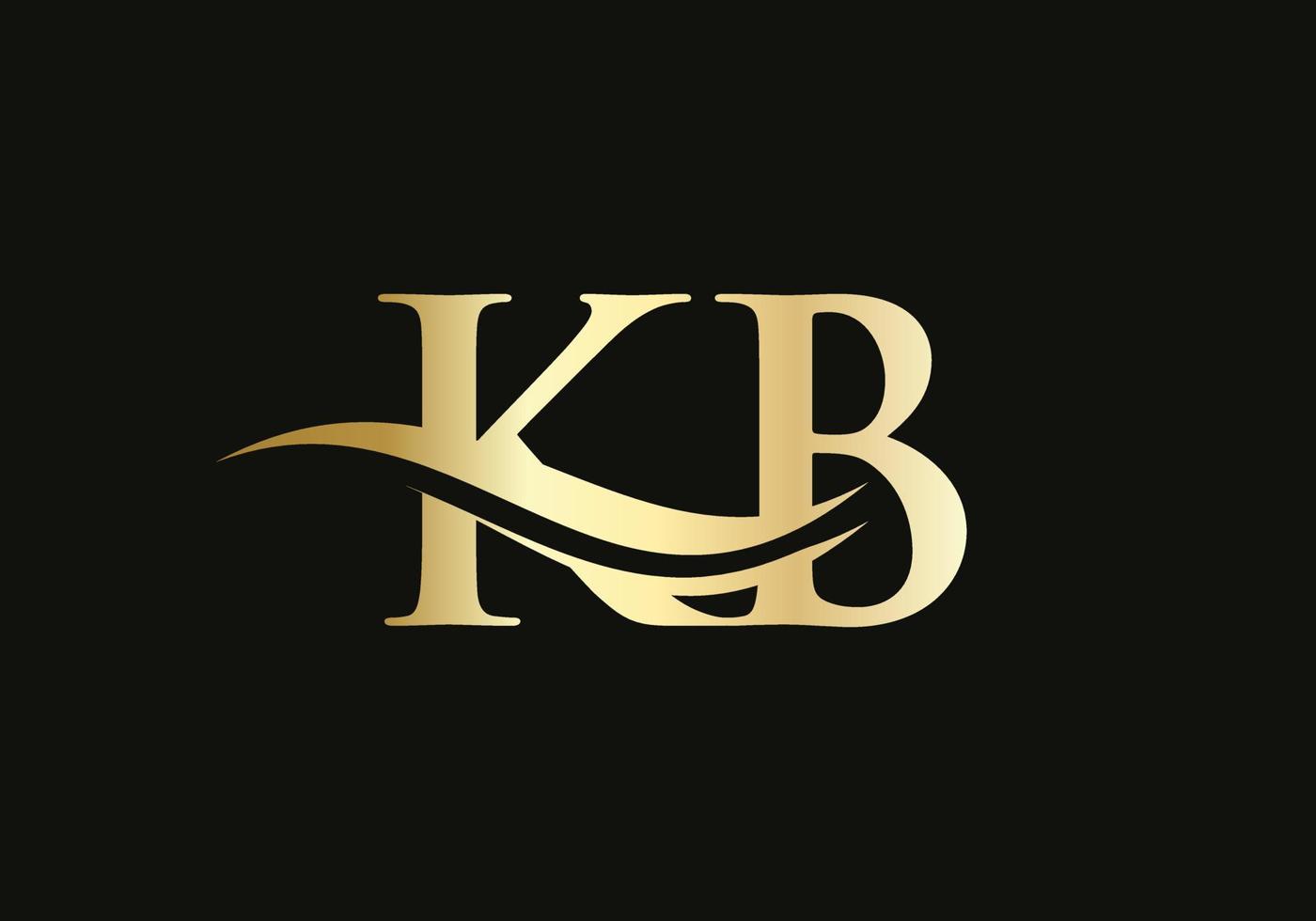 första kb brev logotyp med kreativ modern företag typografi vektor mall. kreativ abstrakt brev kb logotyp design