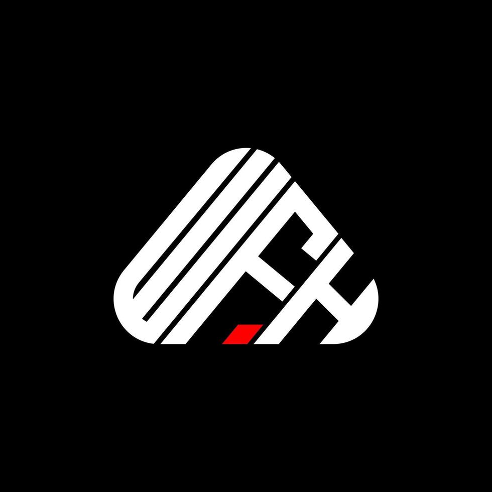 wfh Brief Logo kreatives Design mit Vektorgrafik, wfh einfaches und modernes Logo. vektor