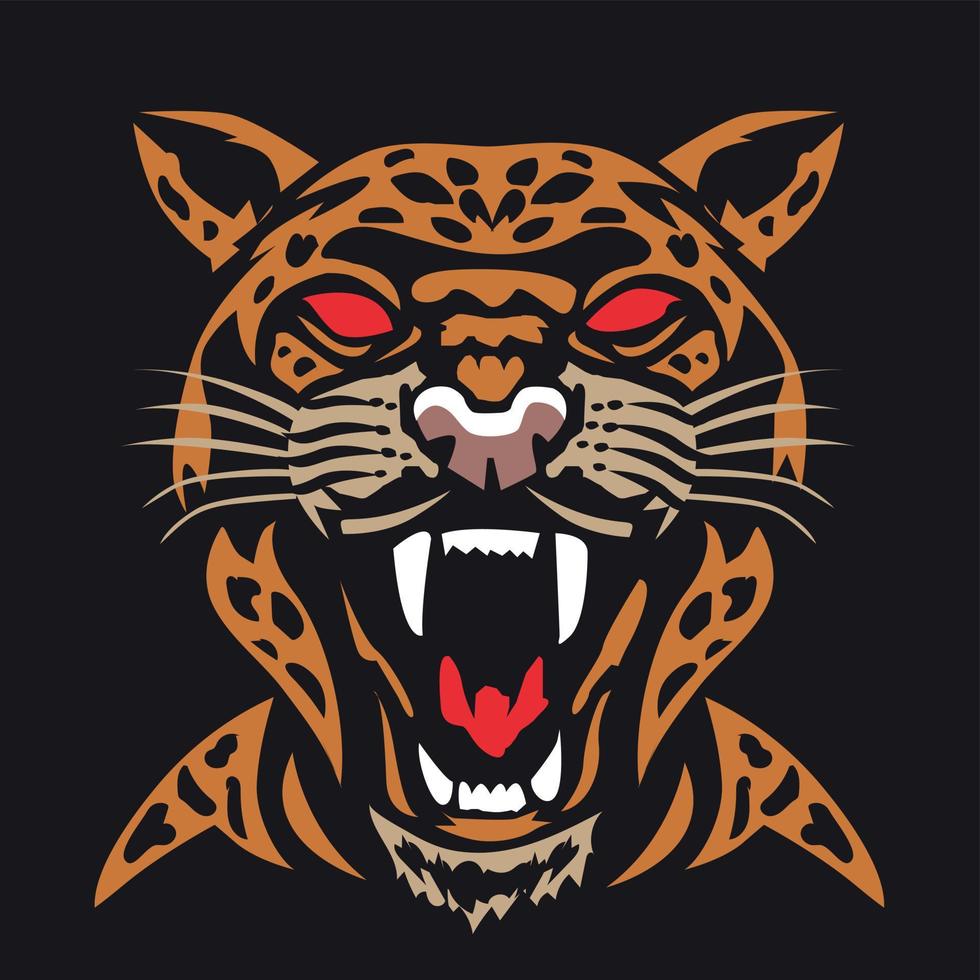 tiger illustration. tiger logotyp ,konst, ikon , symbol, tiger linje konst färger Vecto vektor