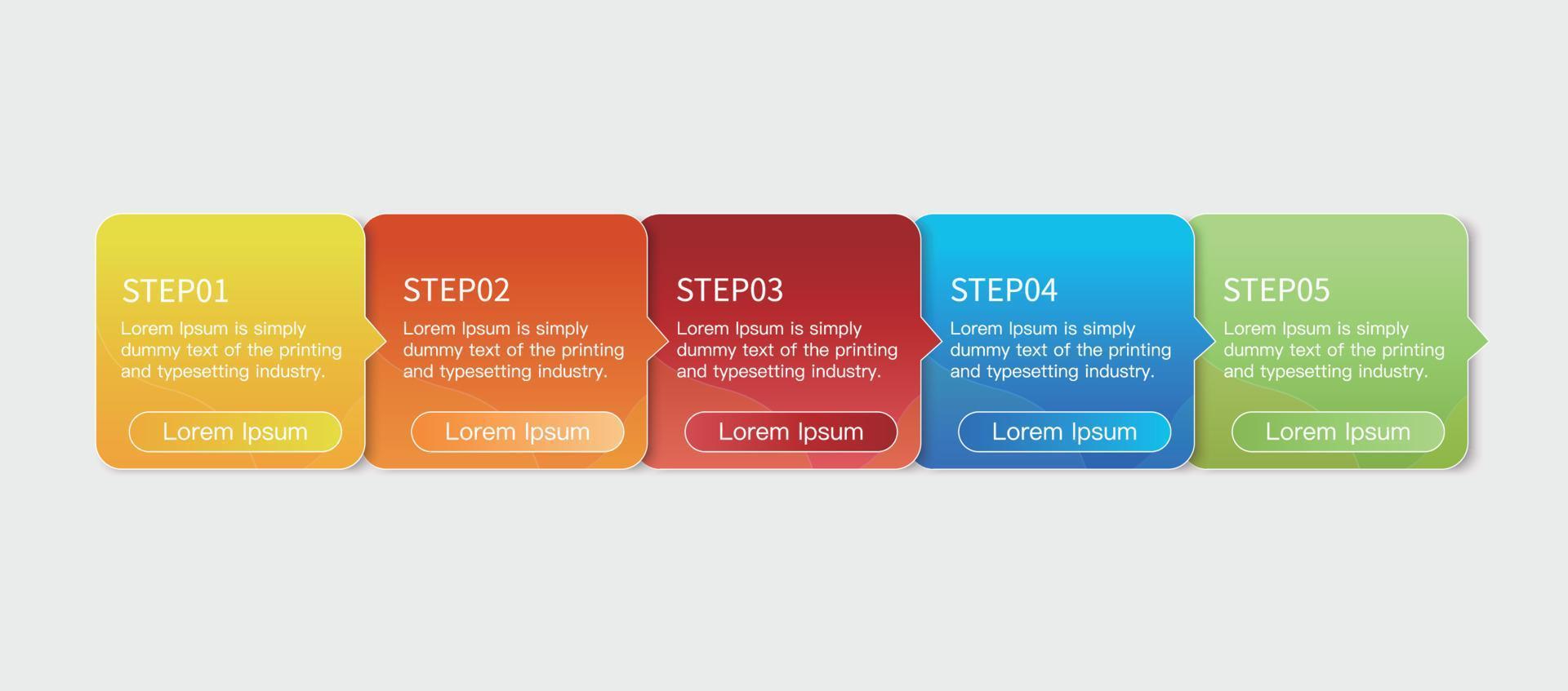 Vektor-Infografik-Designvorlage mit Symbolen und 5 Optionen oder Schritten vektor