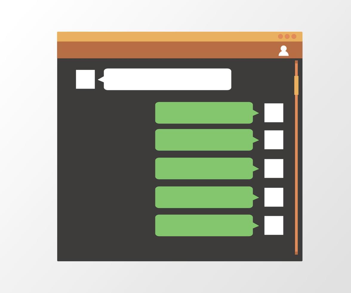 Softwarefenster entwerfen. Webfenster-Bildschirmmodell. Vektor-Illustration vektor