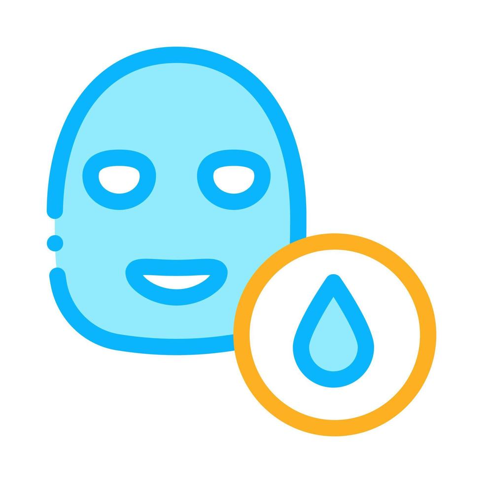 ansiktsbehandling mask vatten släppa ikon översikt illustration vektor