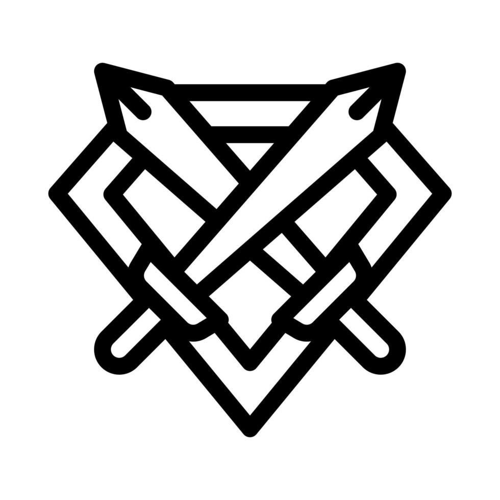 Emblem der Verteidiger-Symbolvektor-Umrissillustration vektor