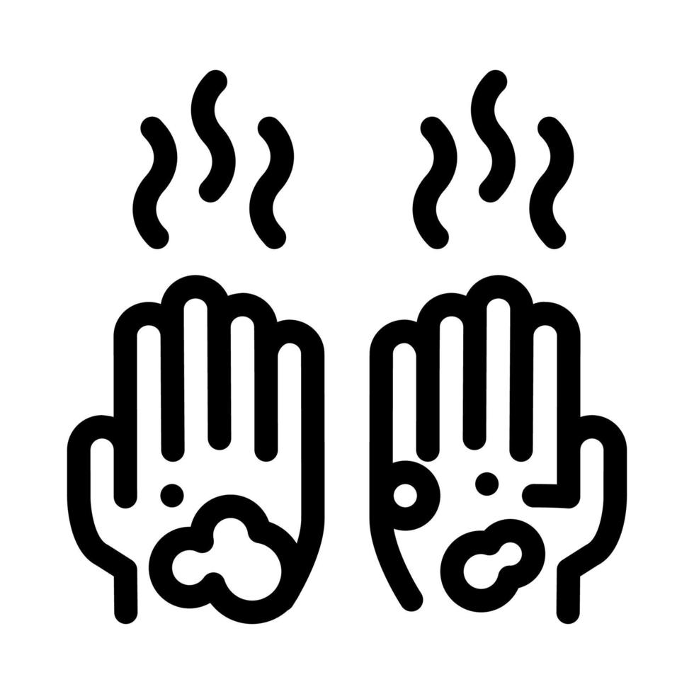 schmutzige und stinkende hände symbol skizzieren illustration vektor