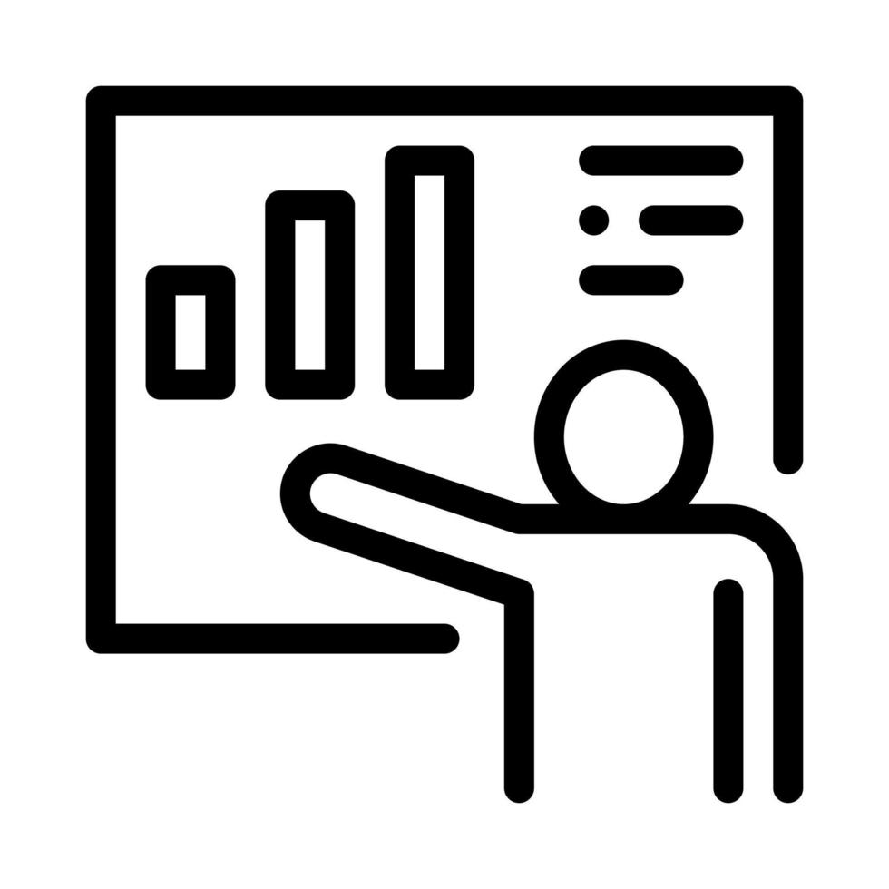 Lautsprecher mit Statistik-Icon-Vektor-Umriss-Illustration vektor