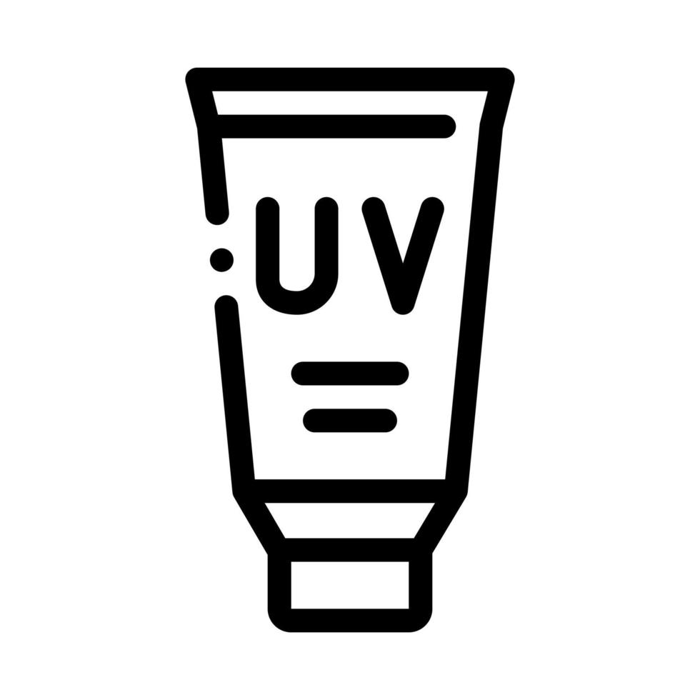 uv-schutzsalbe symbol vektor umriss illustration
