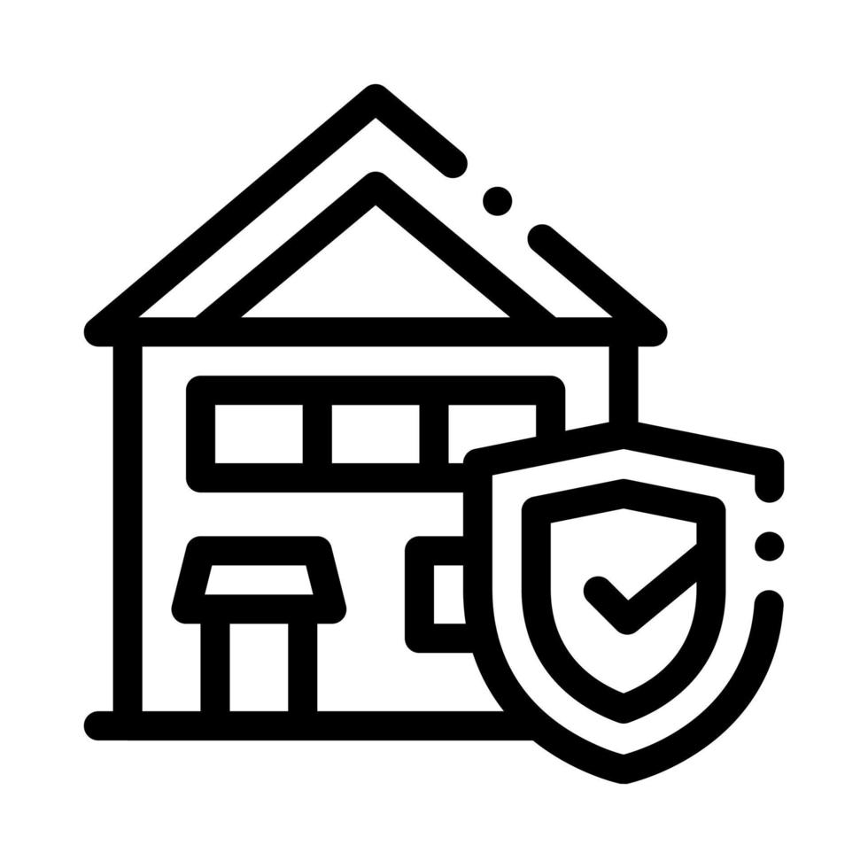 skyddande hus från råtta ikon vektor översikt illustration