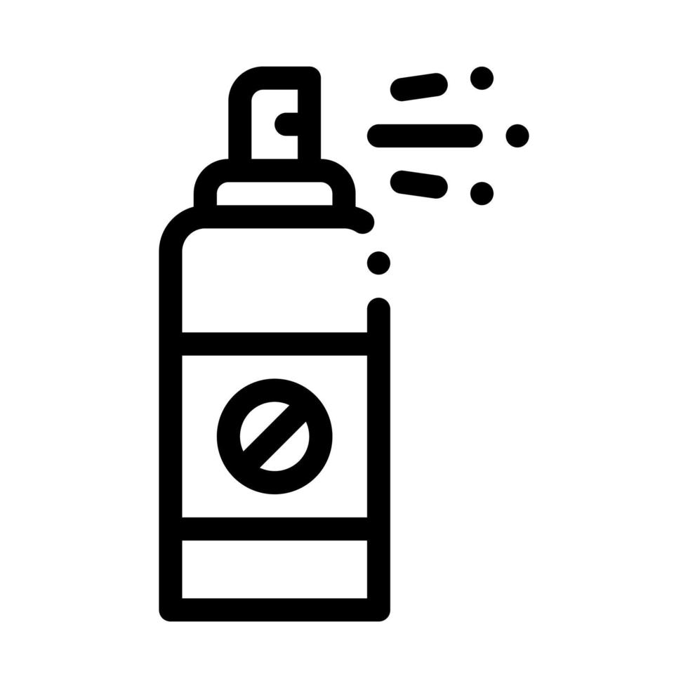 Chemische Aerosol-Symbol-Vektor-Umriss-Illustration vektor