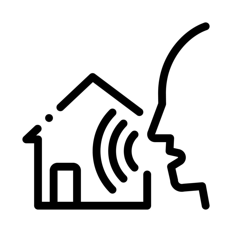 Home Sprachsteuerung Symbol Vektor Illustration