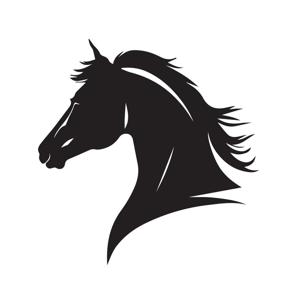 häst minimal vektor ikon. skön hingst. modern ryttare logotyp. rena enkel silhuett