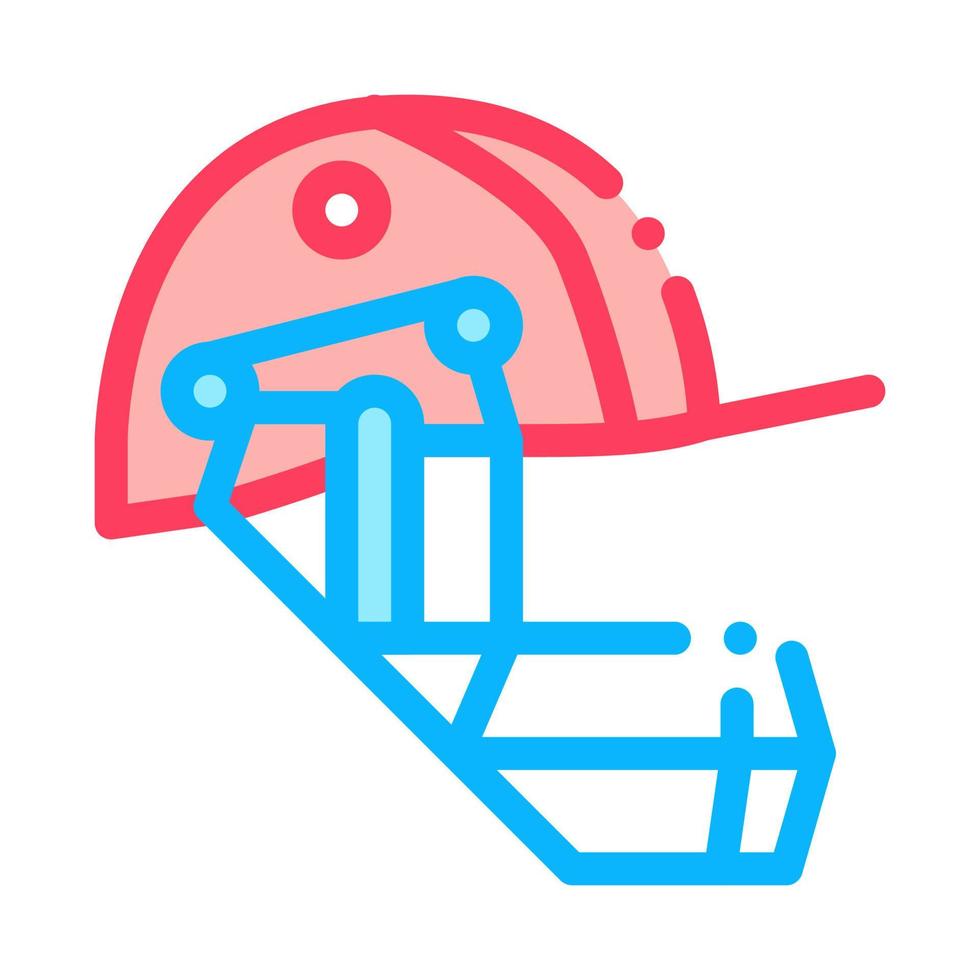 cricket hjälm ikon vektor översikt illustration