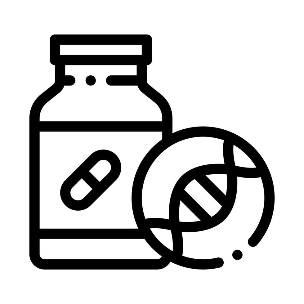 medizinische pillenflasche biohacking symbol vektor illustration