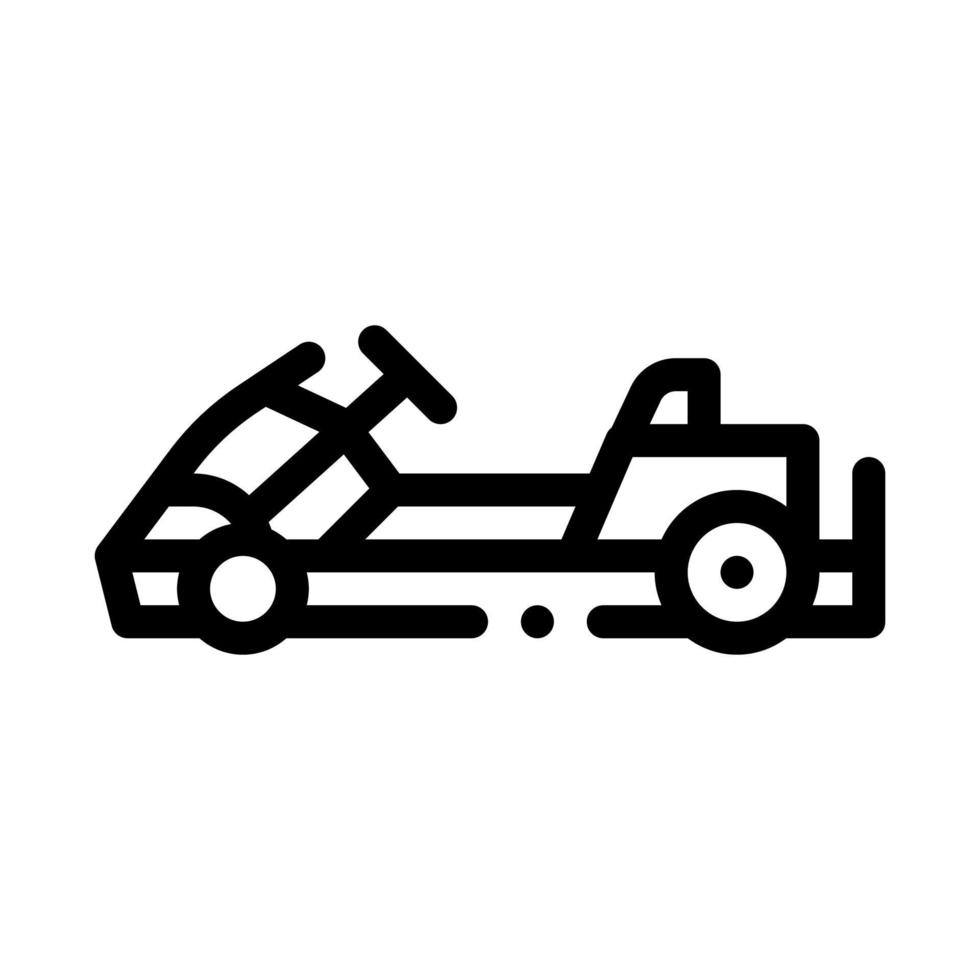 Kart-Sport-Transport schwarze Symbol-Vektor-Illustration vektor