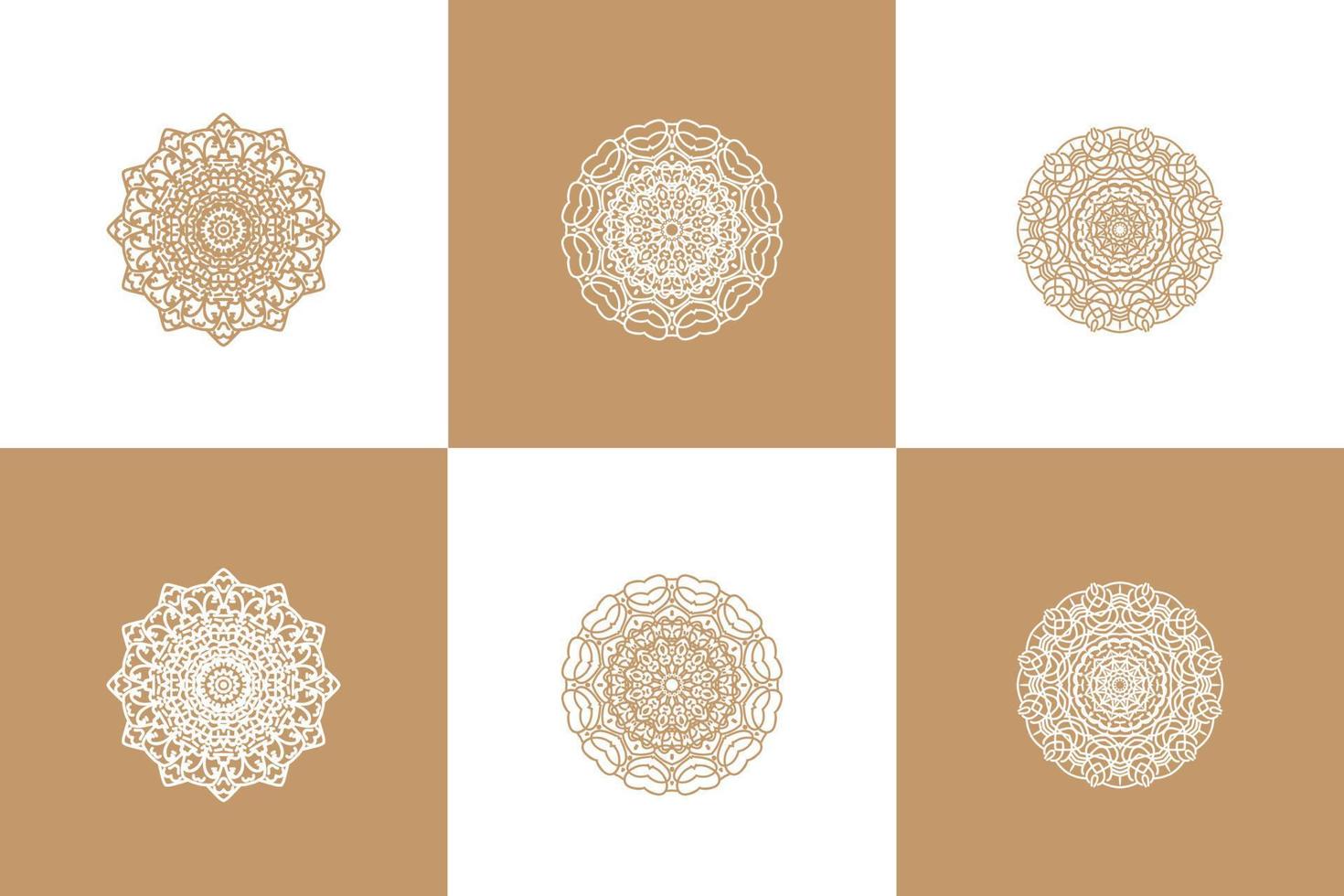 Mandala-Blumen-Kunst-Logo-Hintergrund-Design vektor