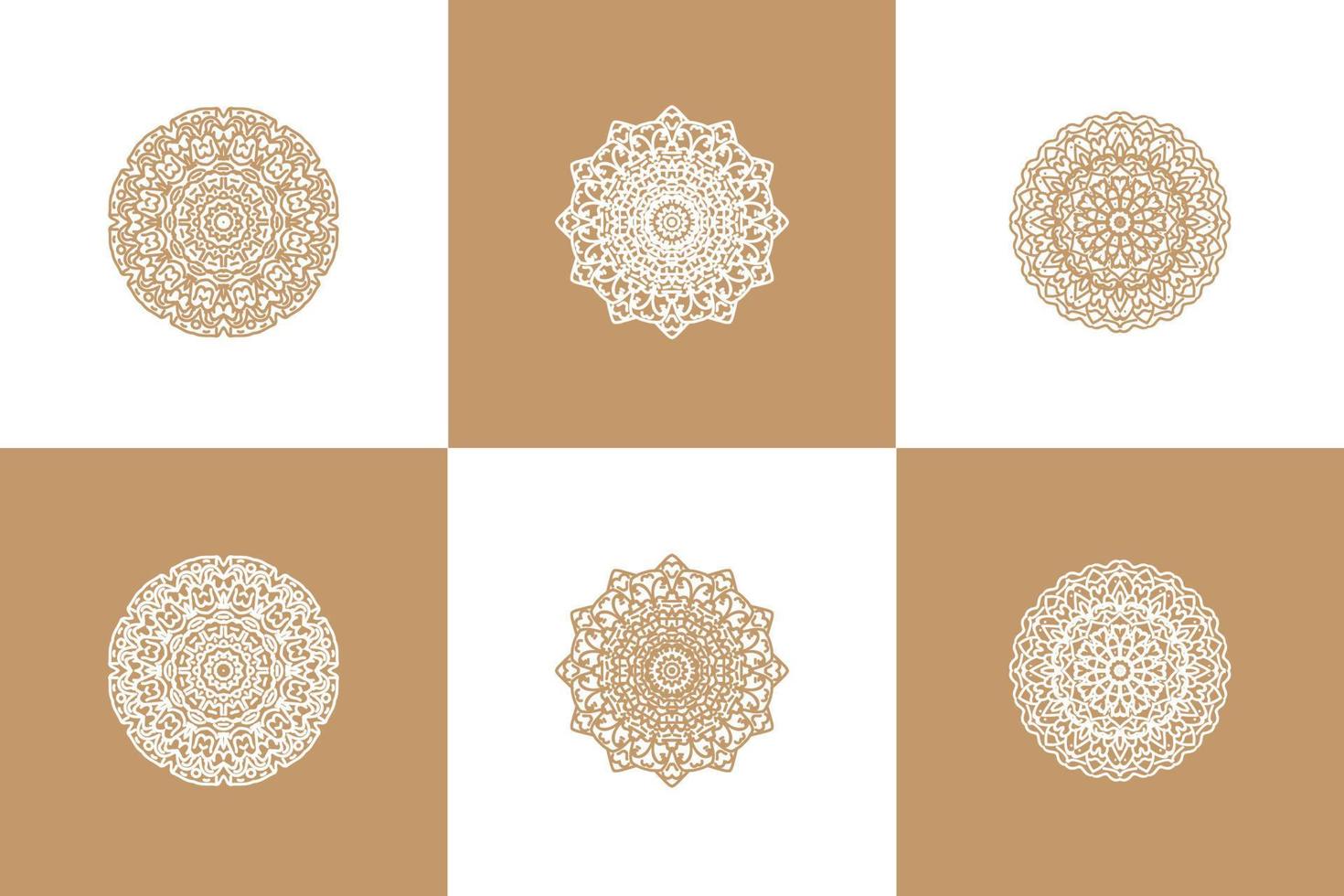 Mandala-Blumen-Kunst-Logo-Hintergrund-Design vektor