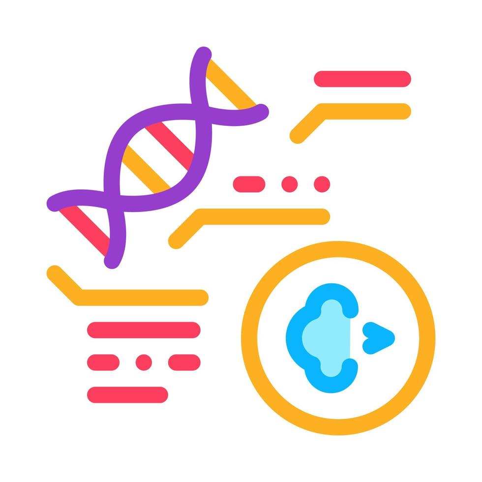 genetisk sjukdom astma Färg ikon vektor illustration