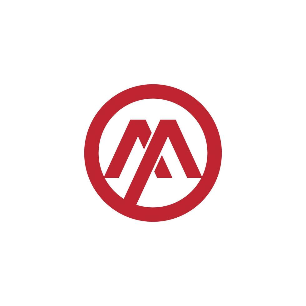 m Brief Logo Vorlage vektor