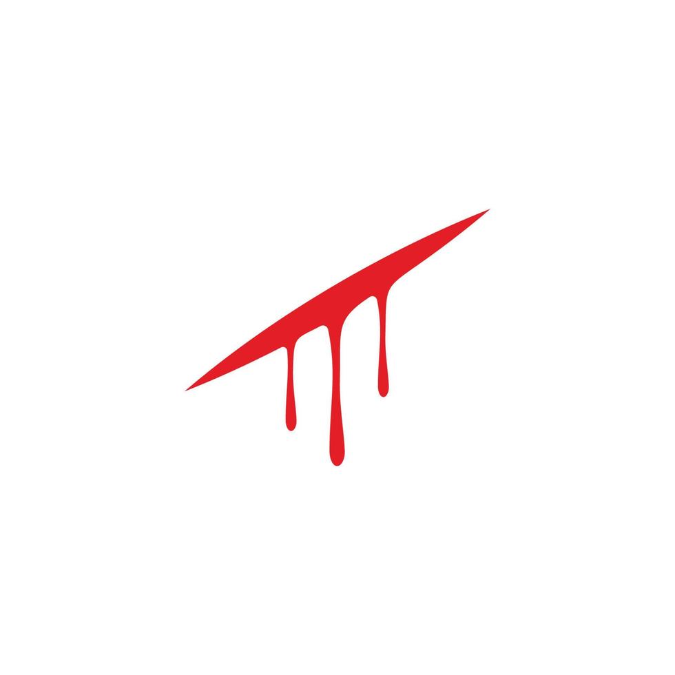 Narbe Blut Symbol Dekoration Logo Vektor