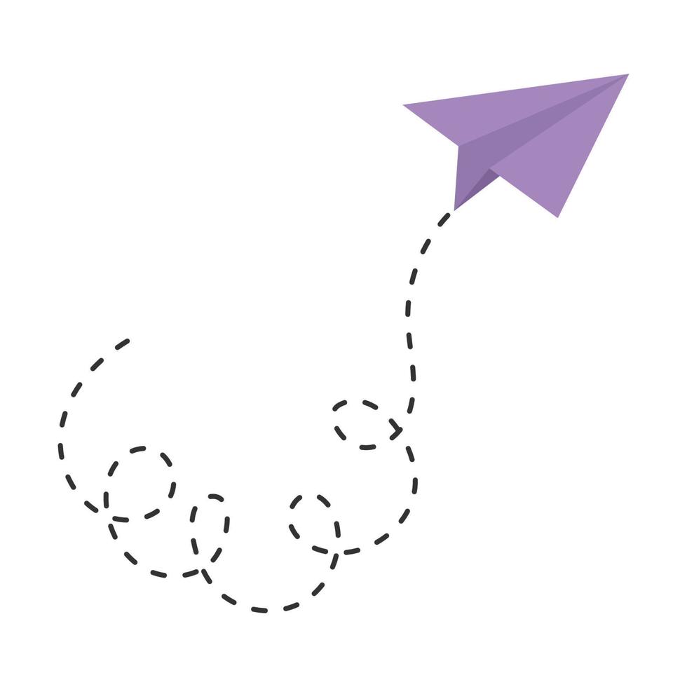 Farbe Papierflugzeug Symbol Vektor Illustration