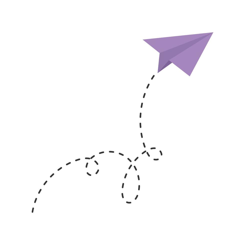 Farbe Papierflugzeug Symbol Vektor Illustration