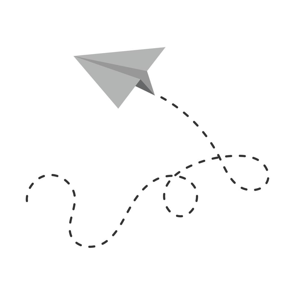 Farbe Papierflugzeug Symbol Vektor Illustration