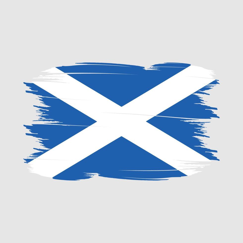 Schottland-Flaggenpinsel-Vektorillustration vektor