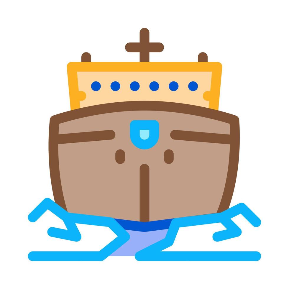 Eisbrecher Schiff Symbol Vektor Umriss Symbol Illustration