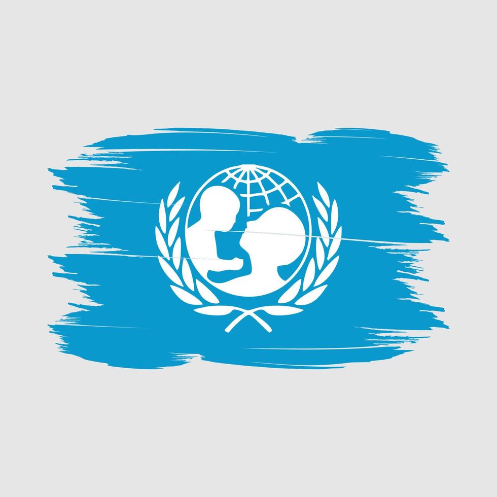 unicef flagga borsta vektor illustration