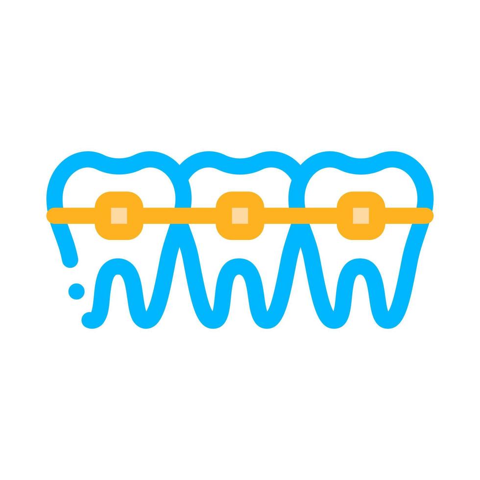tandläkare stomatologi tänder tandställning vektor tecken ikon