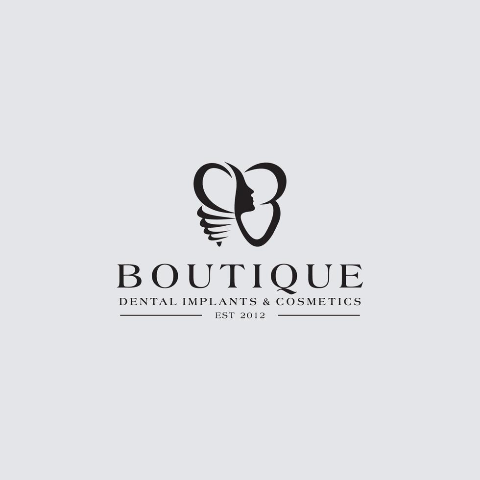 b buchstabe luxus schönheit gesicht logo design vektor