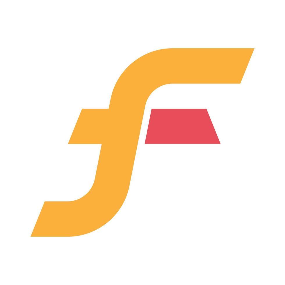 Buchstabe f-Logo-Icon-Design vektor