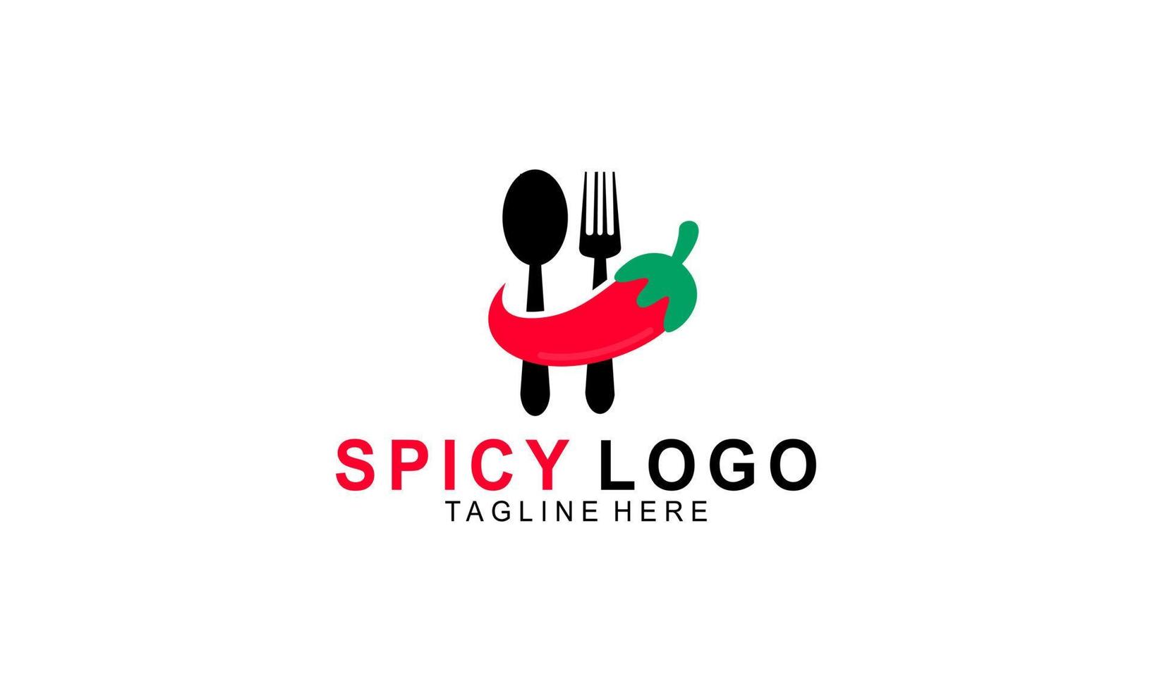 Logo-Designvektor für scharfes Essen vektor