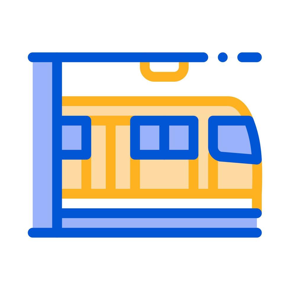 offentlig transport metro vektor tunn linje tecken ikon