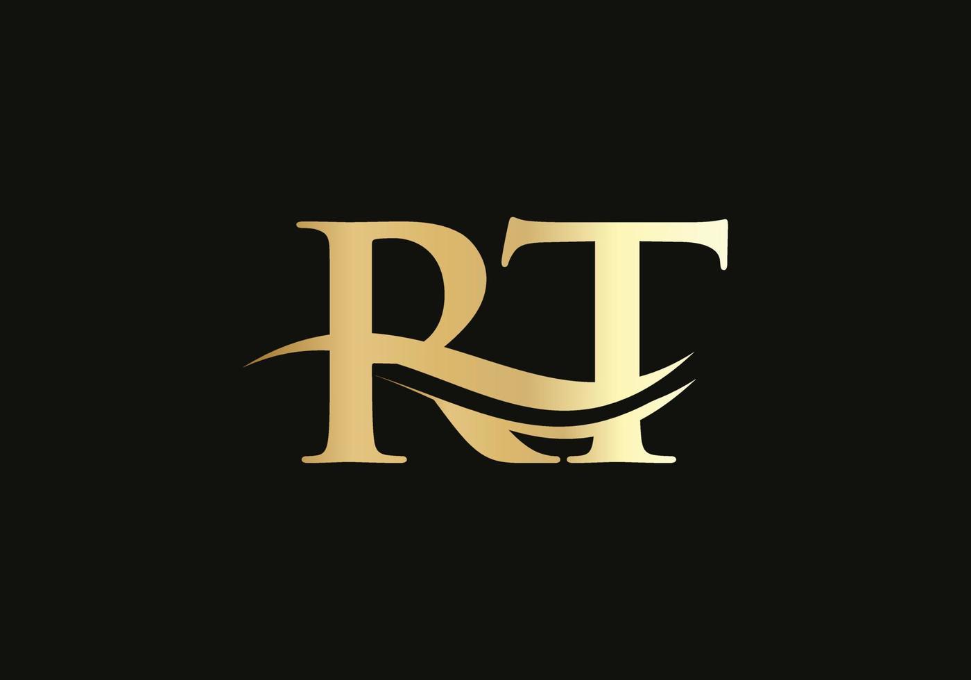 susa brev rt logotyp design för företag och företag identitet. vatten Vinka rt logotyp med modern trendig vektor