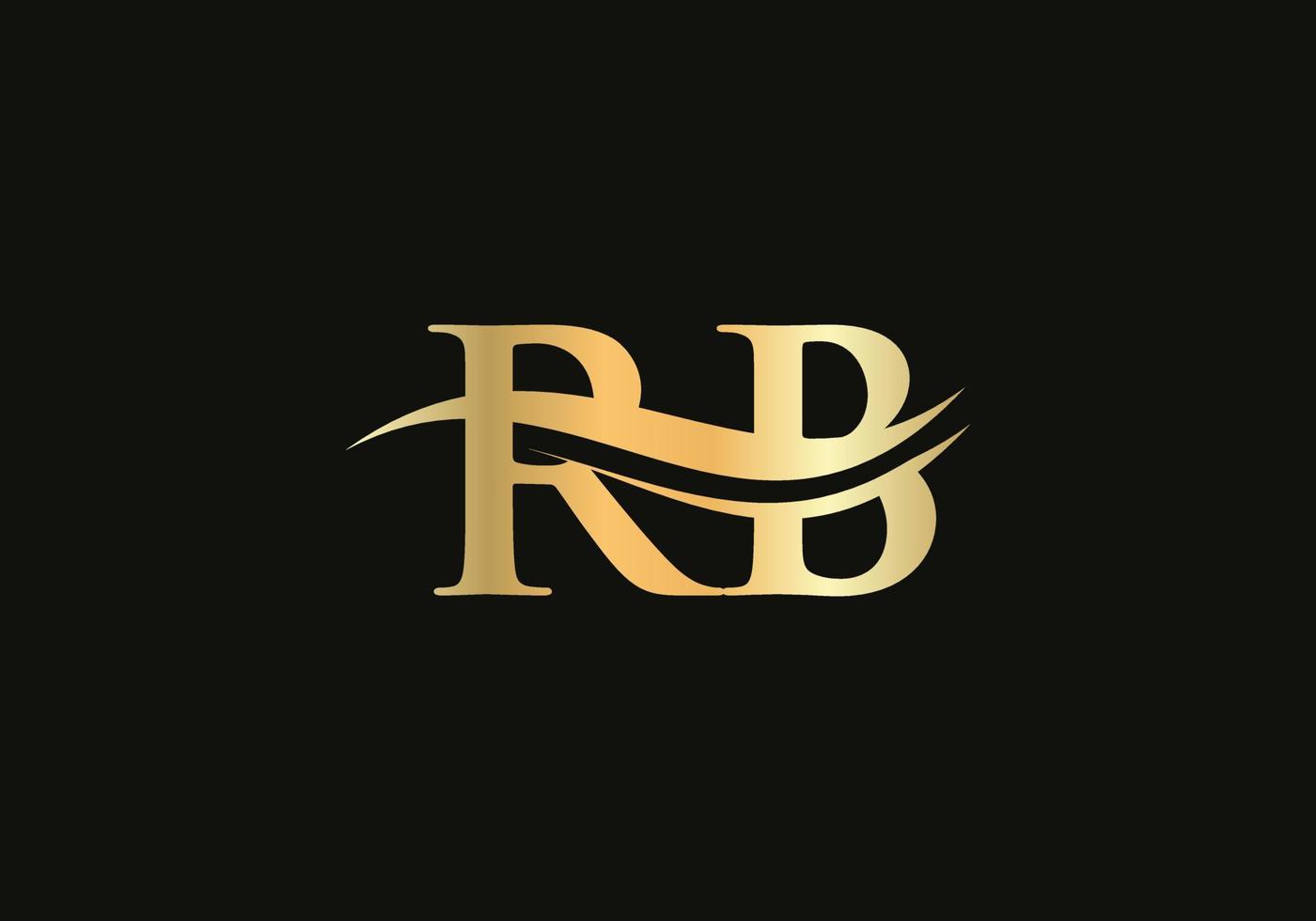 första rb brev logotyp med kreativ modern företag typografi vektor mall. kreativ abstrakt brev rb logotyp design