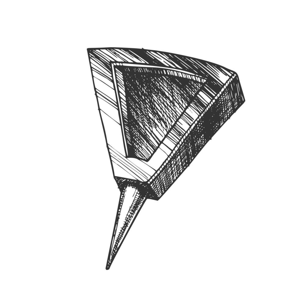 Schreibwaren-Pin mit dreieckigem Top-Vektor vektor