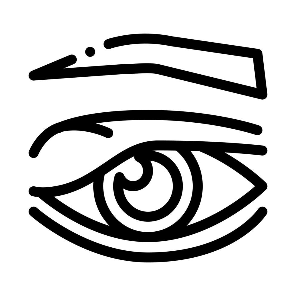 Augenlid Problem Symbol Vektor Umriss Illustration