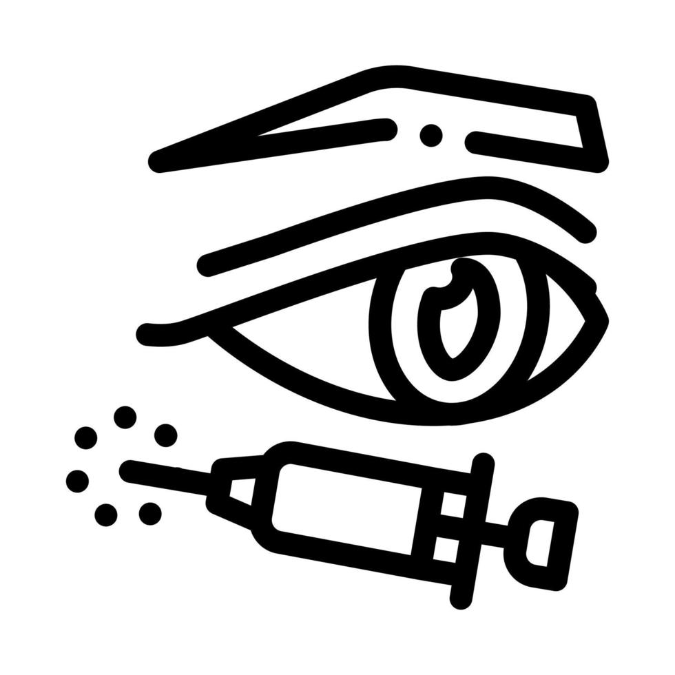 ögonlock kirurgi anestesi ikon vektor översikt illustration